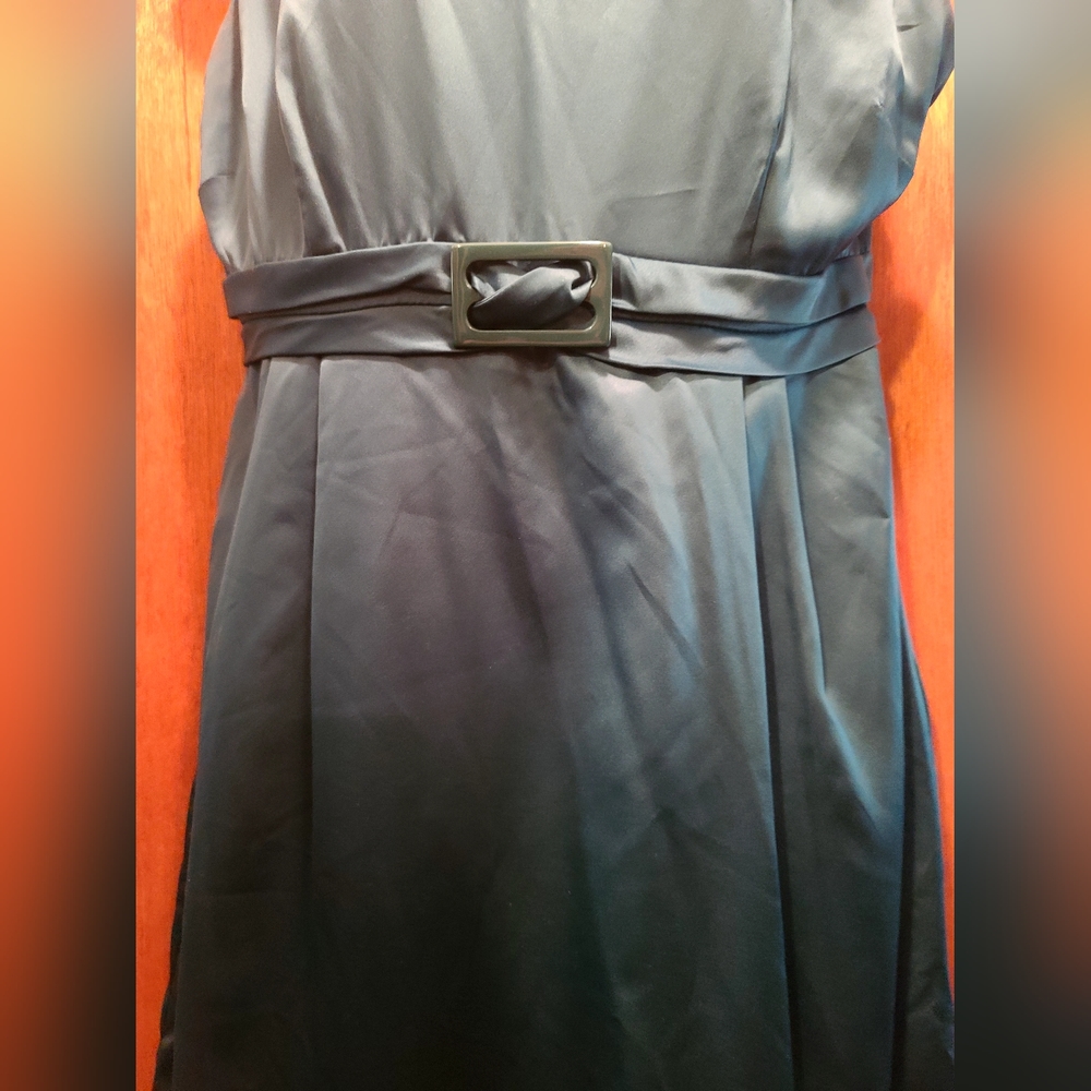 George ME STUNNING Emerald green silky dress sz10 - Picture 2 of 9